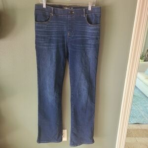 Betabrand Straight Leg Denim Yoga Pant, Size Large (Long)